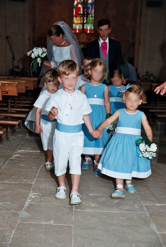 Cortège Graciane: bleu et blanc