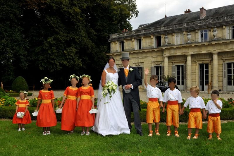 Cortège Constance-Adélaïde: orange clair et foncé