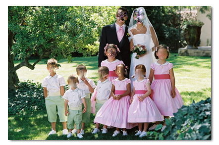 Cortège dragée: vert et rose