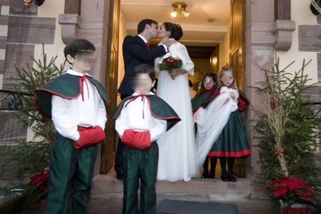 Cortège Aude: vert et rouge