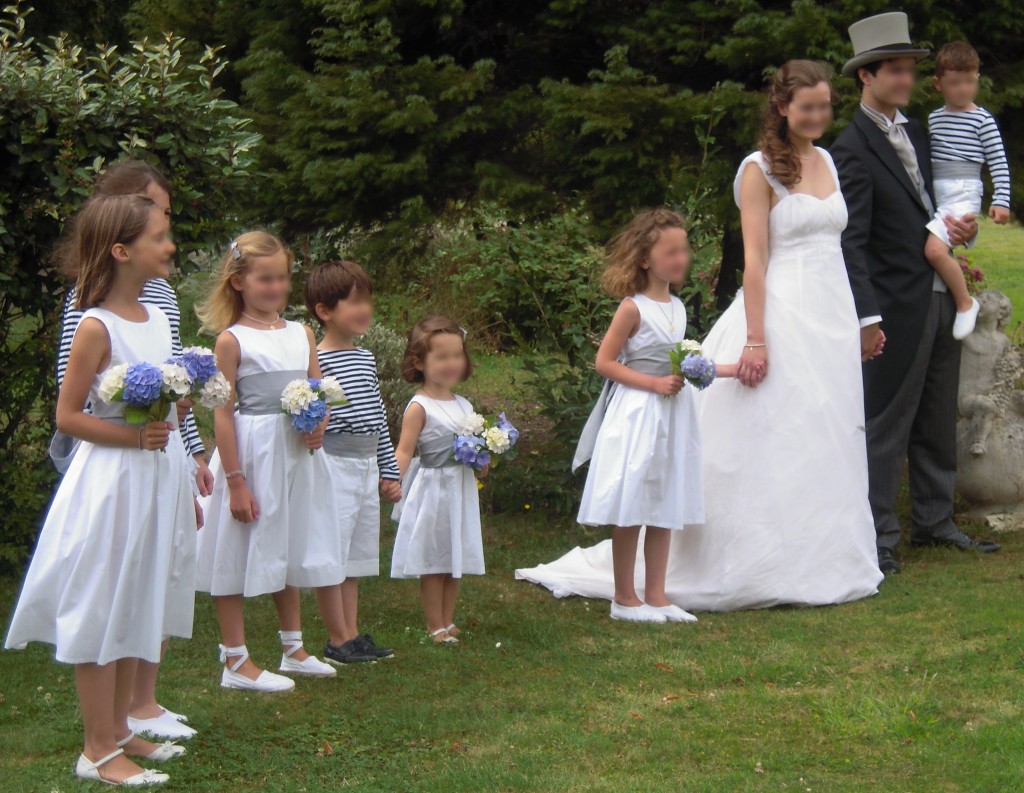 Cortège Adèle: marinières et hortensias