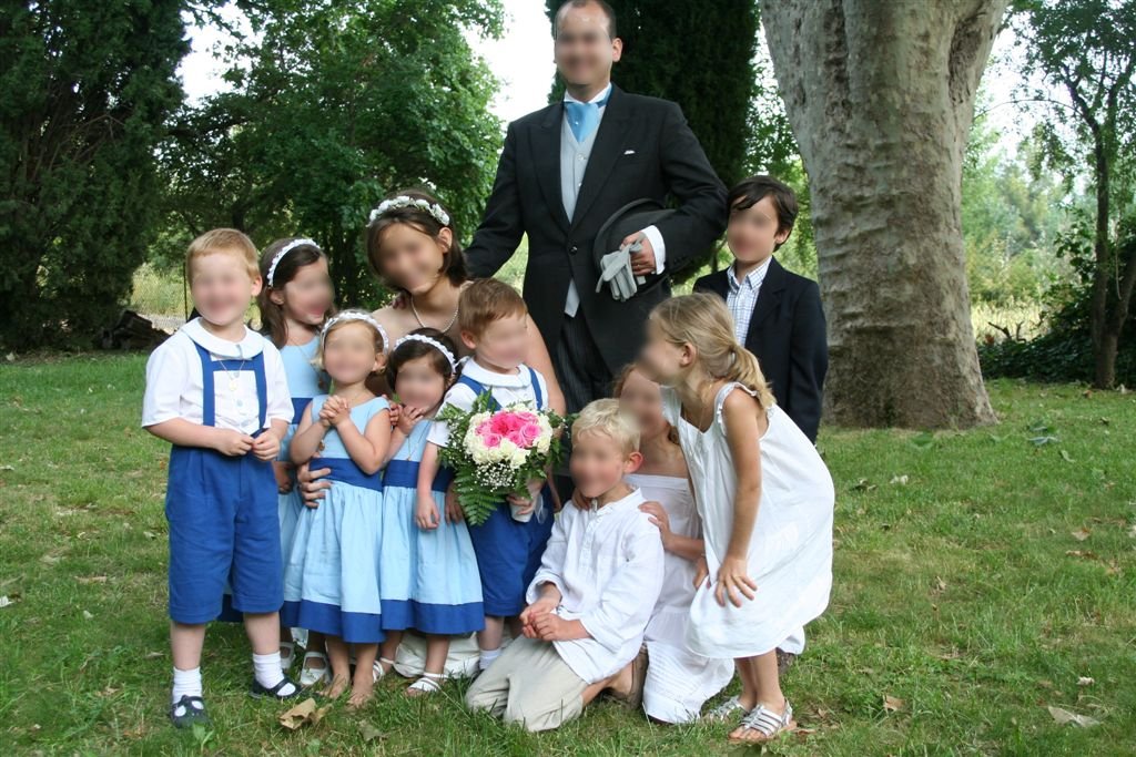 Cortège Anne-Charlotte: bleu roi et ciel