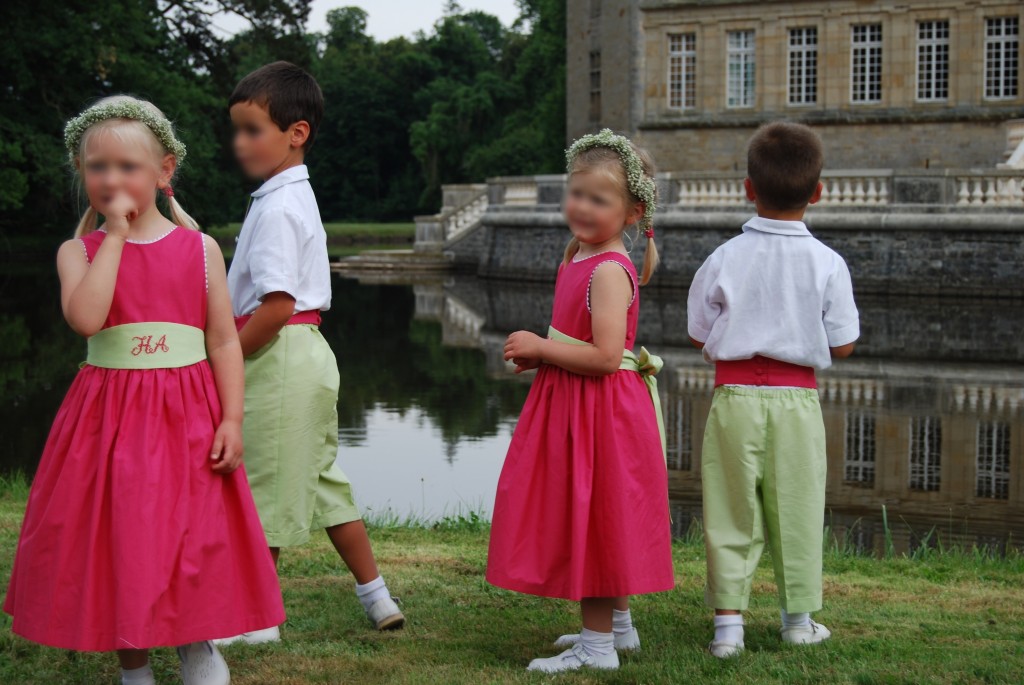 enfants d honneur fuchsia anis