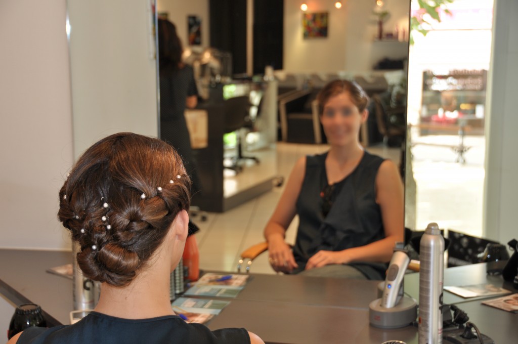 Coiffure mariee chignon