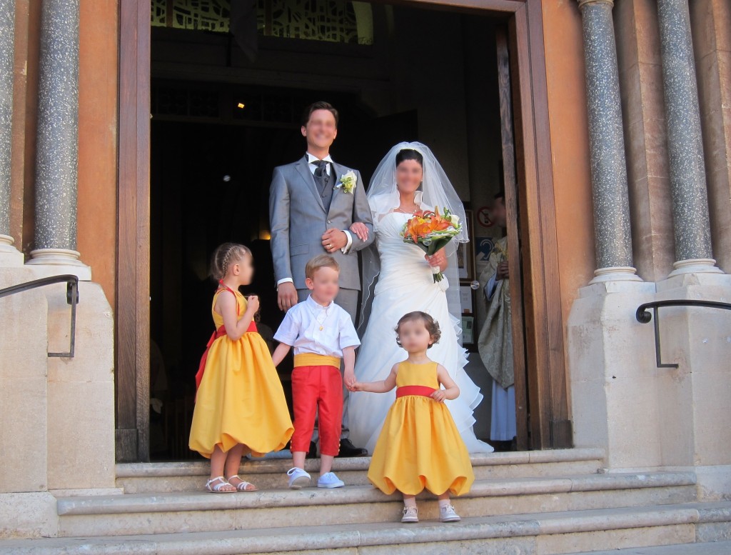 Cortège Thécle: chintz jaune et rouge orangé