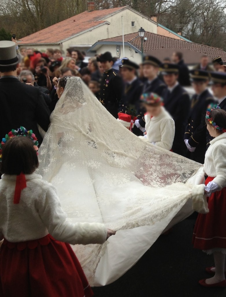 Voile de mariée de Maëlle, dentelles polonaises du XIXè s.