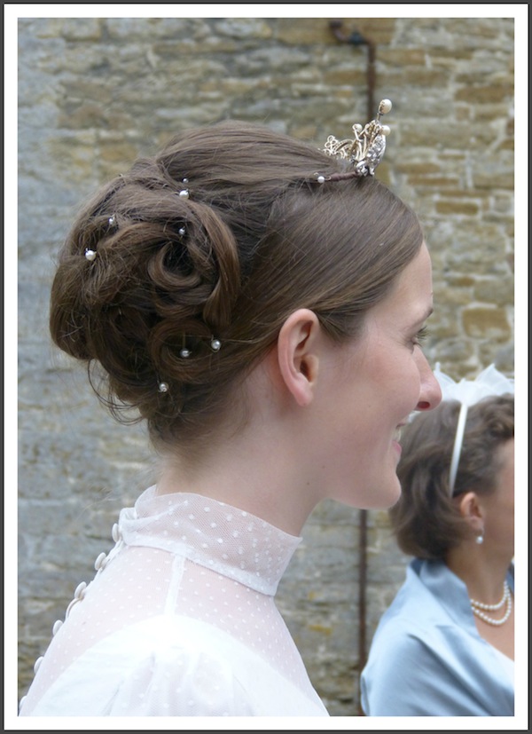 Chignon et diadème de Clotilde