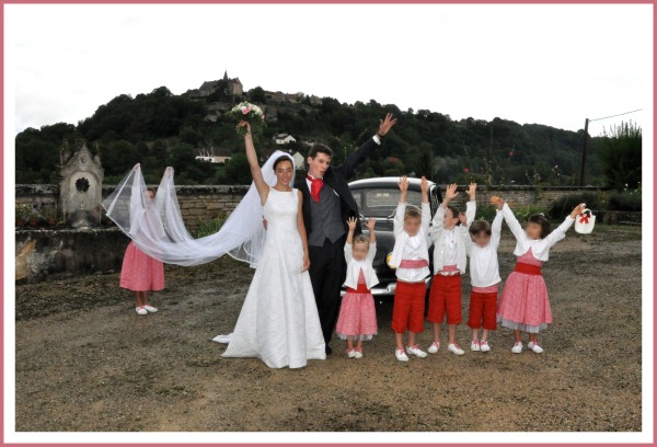 Cortège Clotilde: rouge et blanc