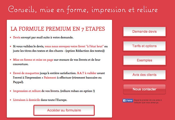 Formule premium livret de messe