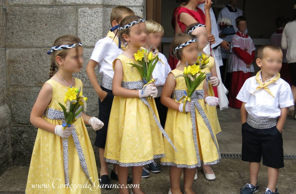 robe enfants d honneur jaune