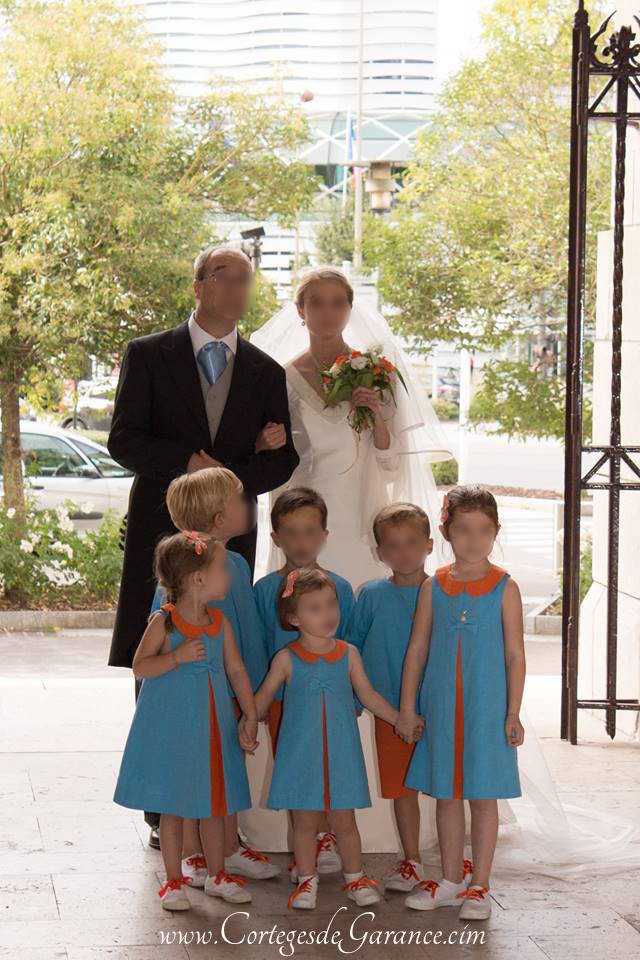 Cortège Ségolène: orange et bleu