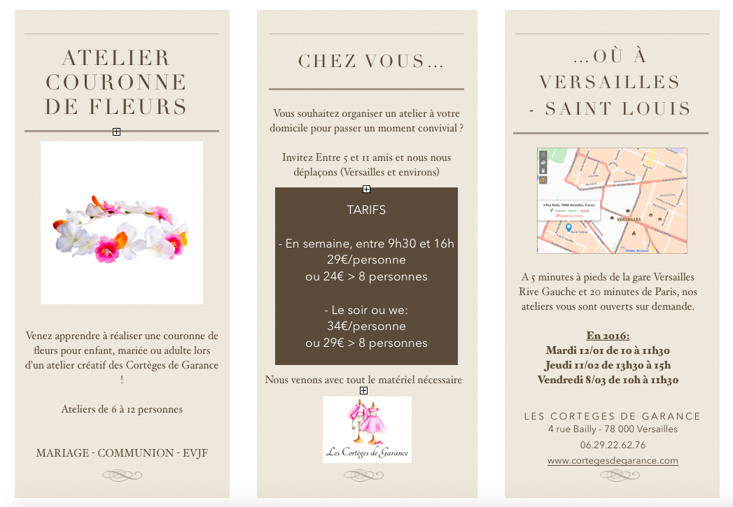 Prochains ateliers couronnes de fleurs