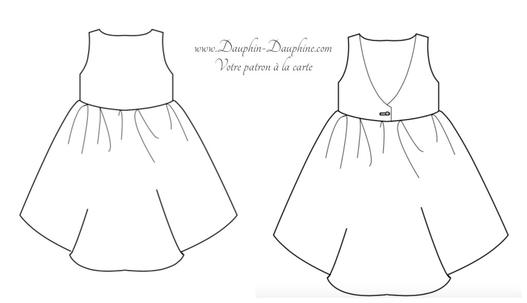 Patron de robe dos nu