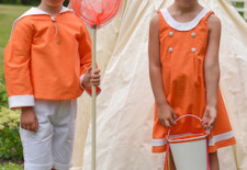 Cortège Cécile: rouge et beige