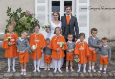 Cortège Astrid: orange et ceintures graphiques en automne