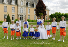 Cortège Anne-Constance: orange et bleu