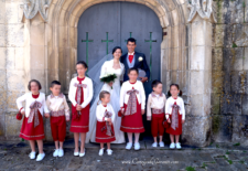 Cortège Albane: Rouge, écru et Liberty. Concours 2018.